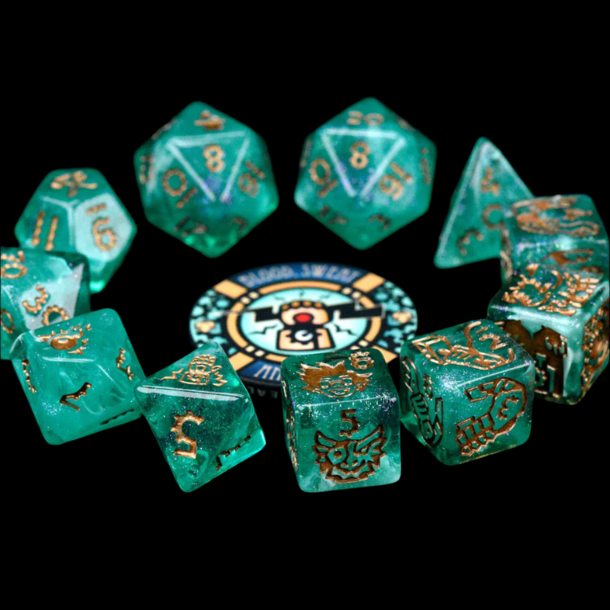 Artificer's Arsenal Dice Set (11 Dice + Poker Chip)