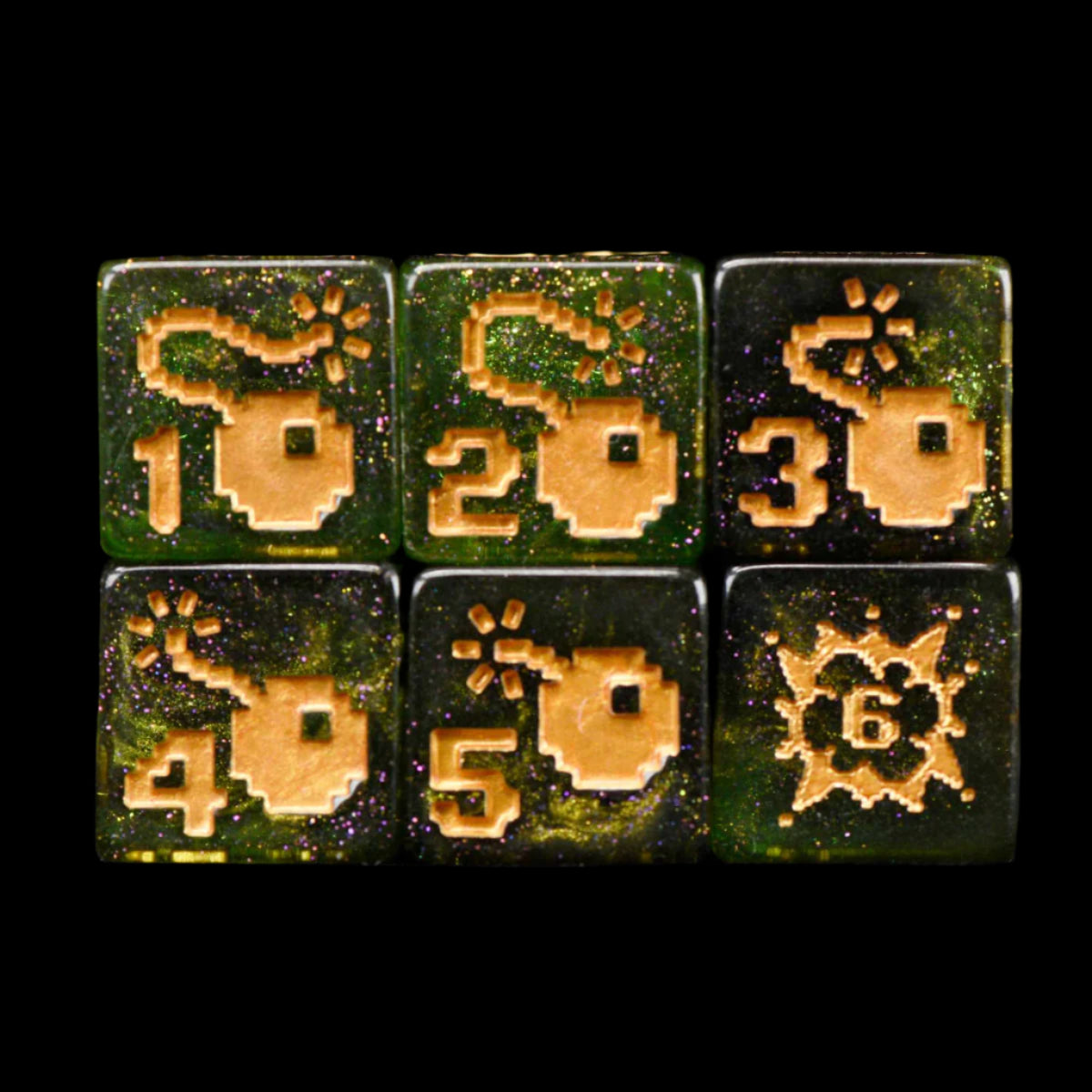 8BIT Quest Dice Set (11 Dice + Poker Chip)