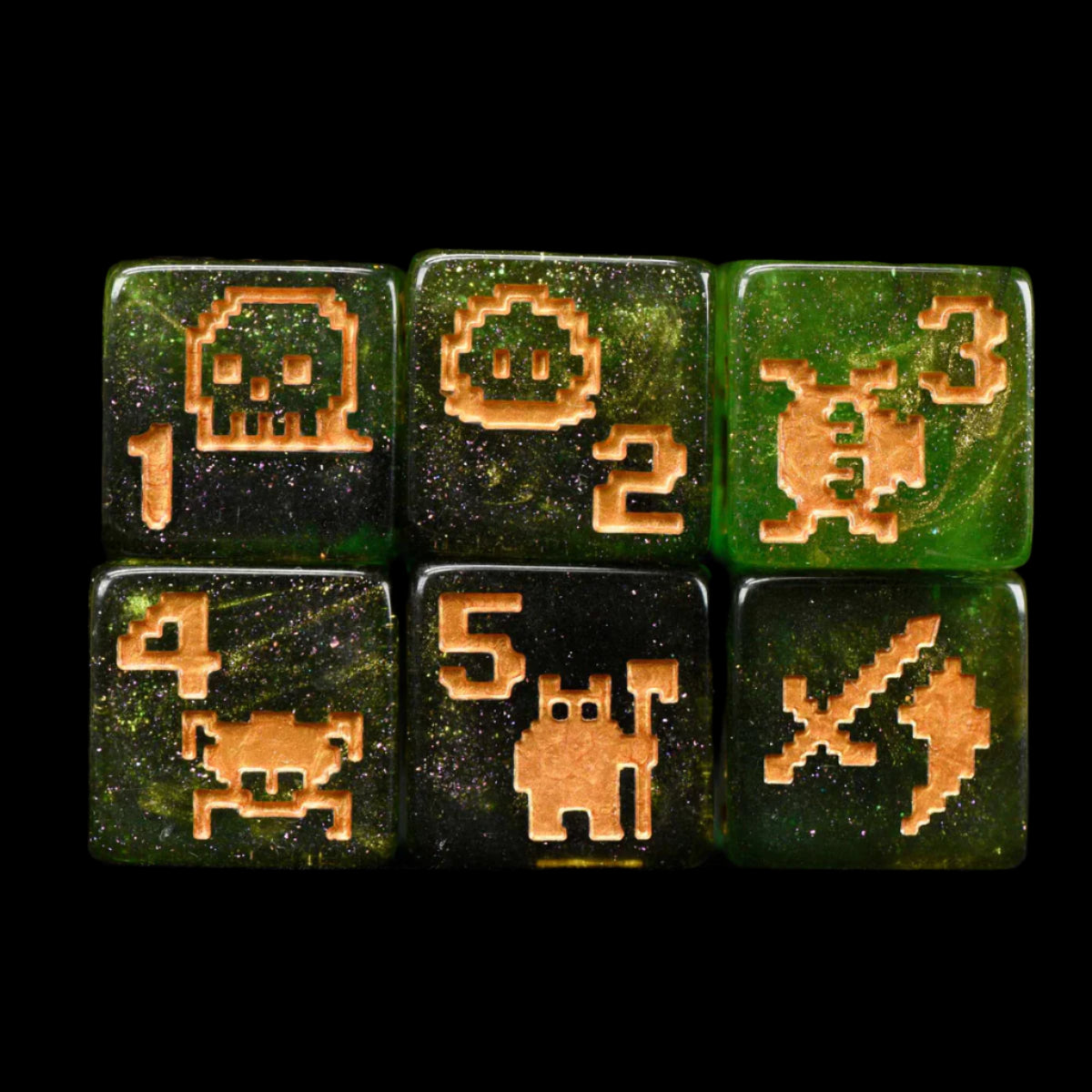 8BIT Quest Dice Set (11 Dice + Poker Chip)