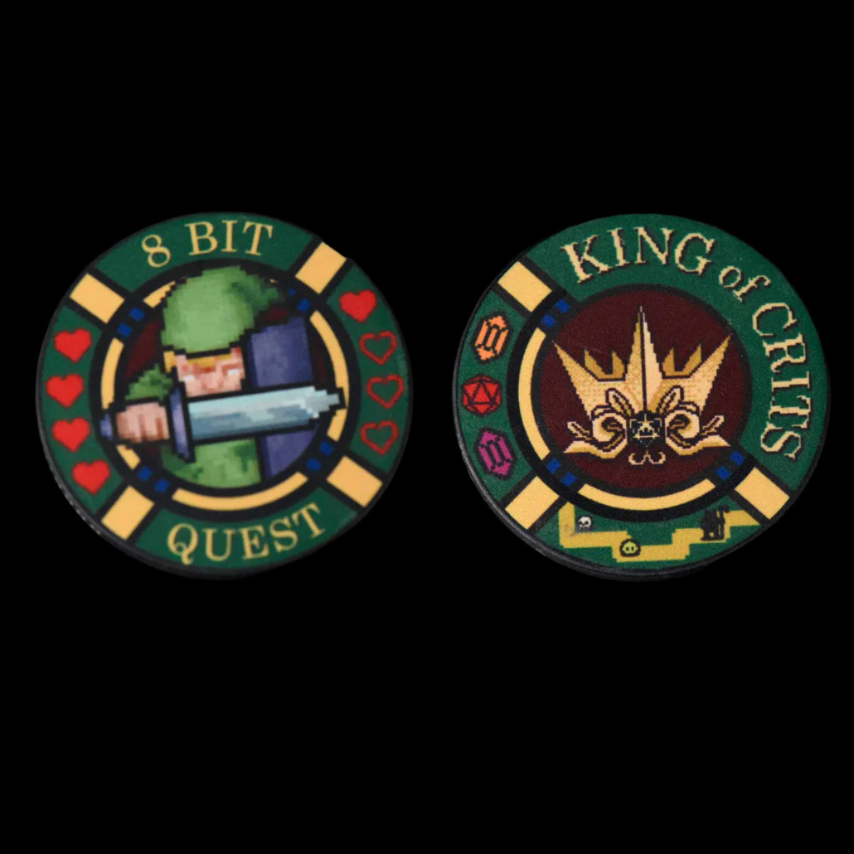 8BIT Quest Dice Set (11 Dice + Poker Chip)