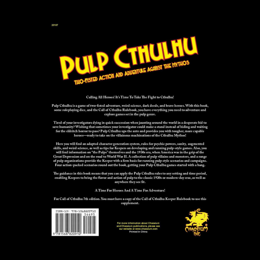 Call of Cthulhu: Pulp Cthulhu