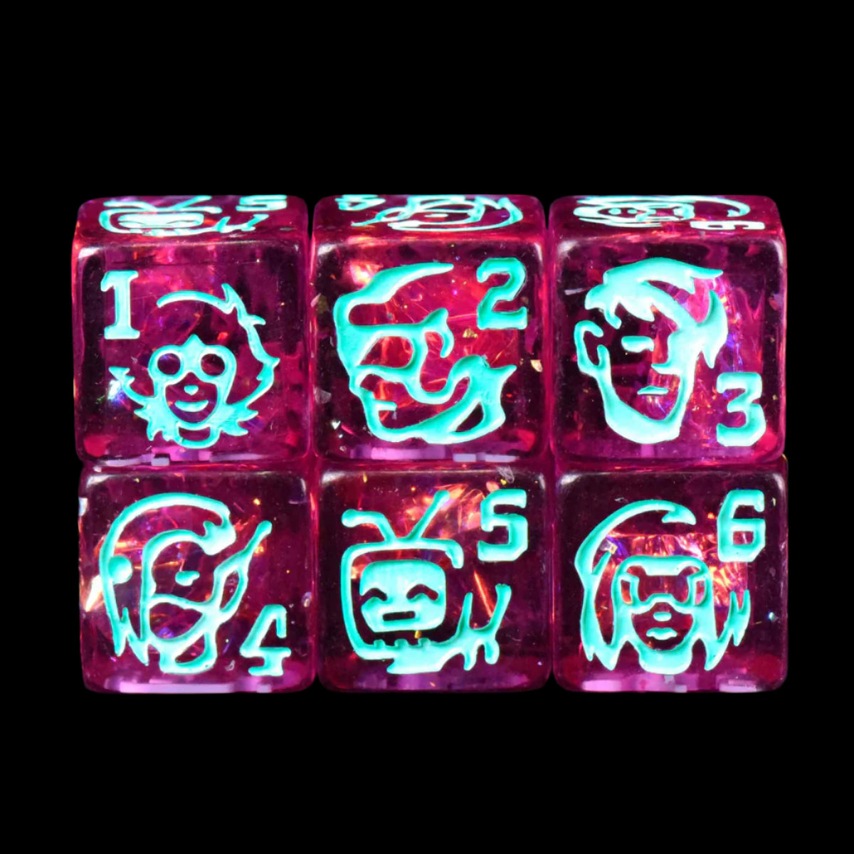 Cyberpunk Dice Set (11 Dice + Poker Chip)