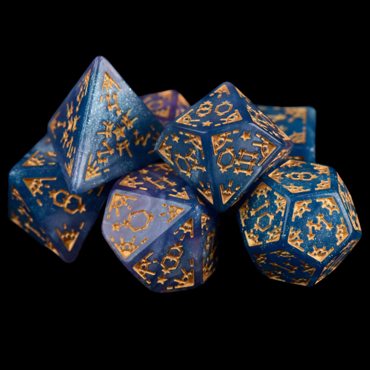 Guiding Stars Dice Set (7 Dice + Poker Chip)