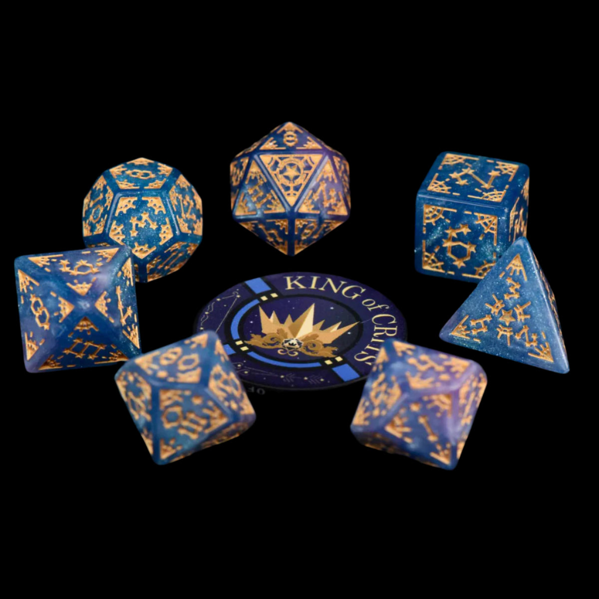 Guiding Stars Dice Set (7 Dice + Poker Chip)