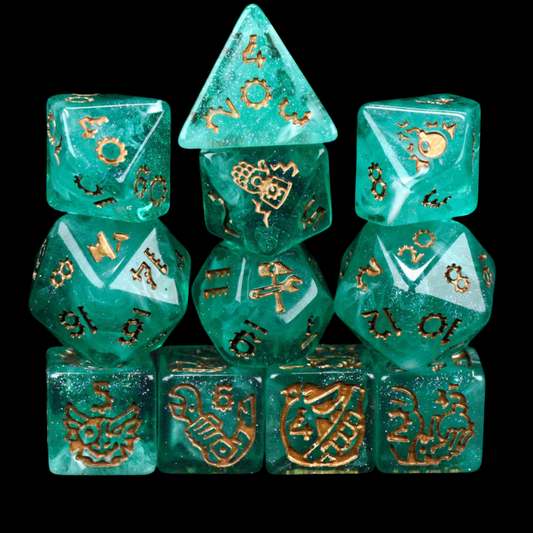 Artificer's Arsenal Dice Set (11 Dice + Poker Chip)