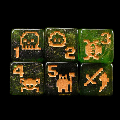 8BIT Quest Dice Set (11 Dice + Poker Chip)