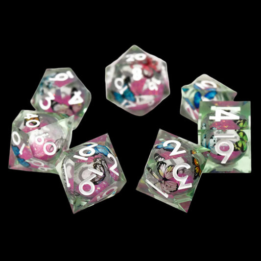House of Butterflies Dice Set (7 Dice)