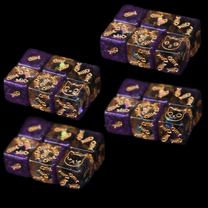 The Cat’s Meow Dice Set (11 Dice + Poker Chip)