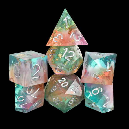 Coral Reef Dice Set (7 Dice)