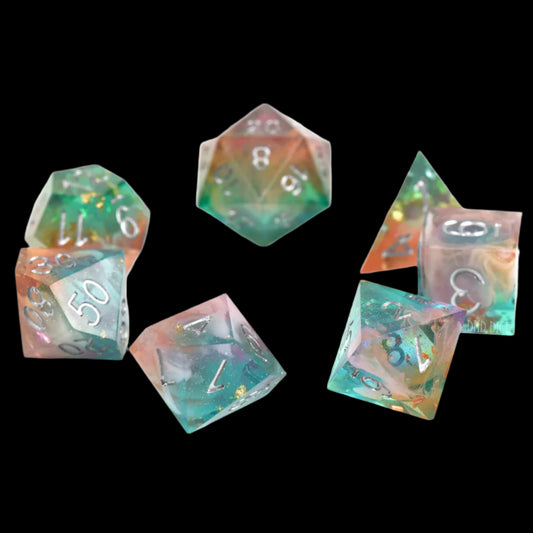 Coral Reef Dice Set (7 Dice)