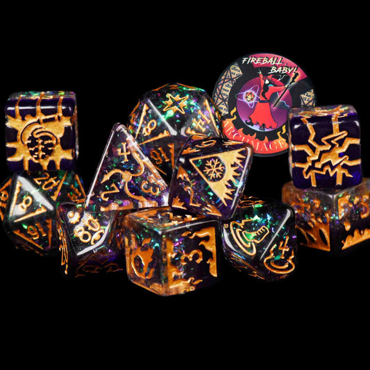 Archmage Dice Set (11 Dice + Poker Chip)