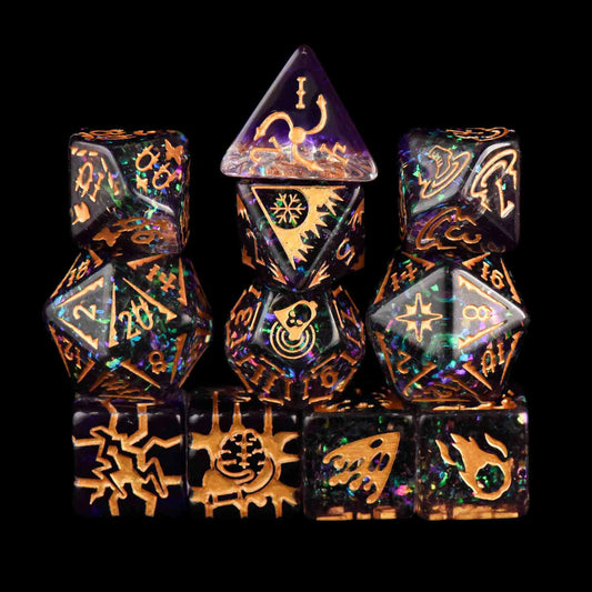 Archmage Dice Set (11 Dice + Poker Chip)