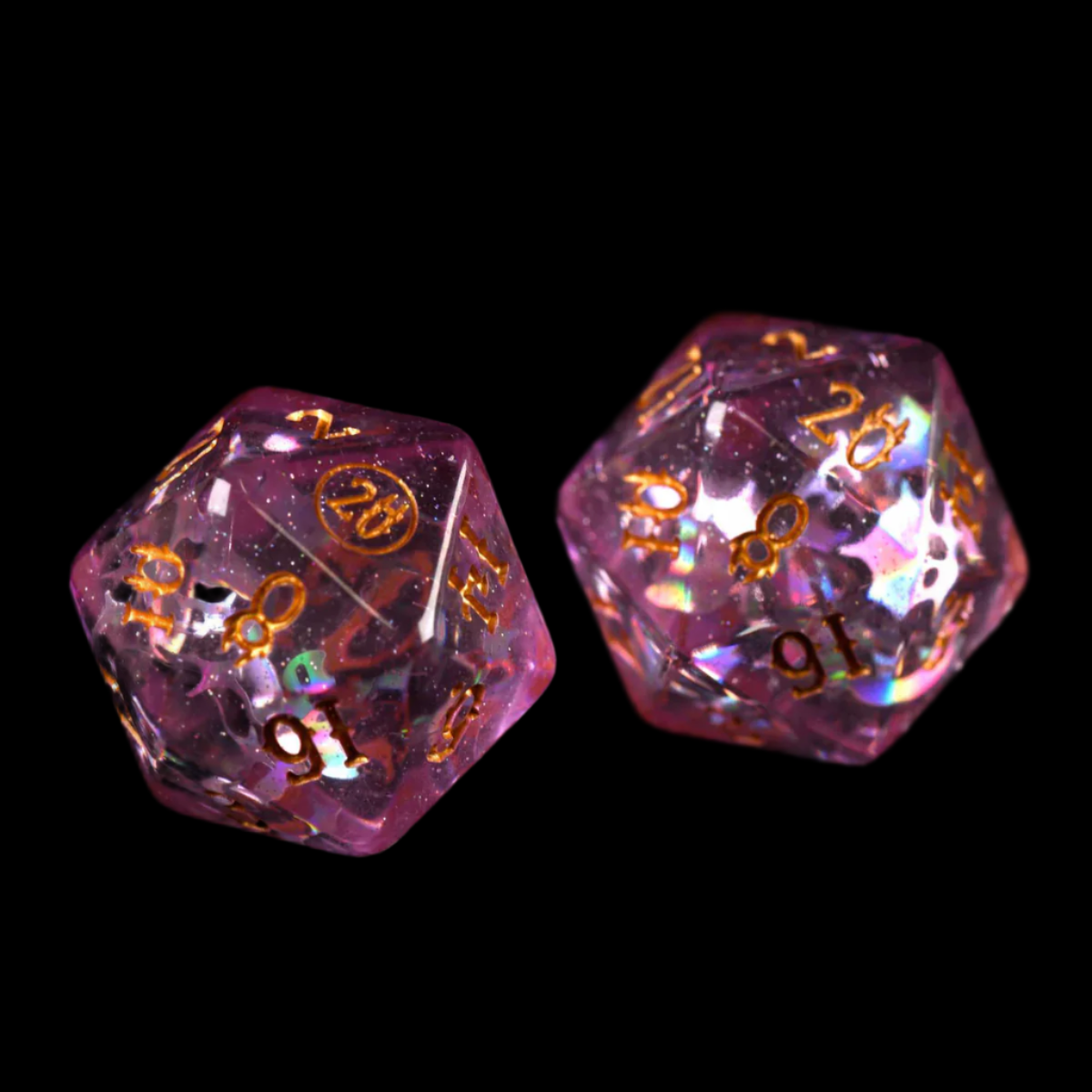 Moonlit Night Dice Set (12 Dice + Poker Chip)