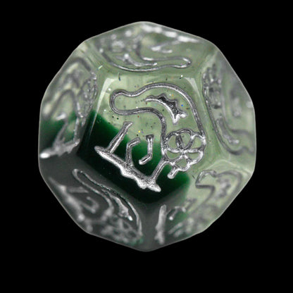 Plague Doctor Dice Set (11 Dice + Poker Chip)
