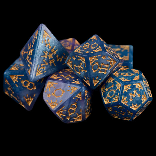 Guiding Stars Dice Set (7 Dice + Poker Chip)