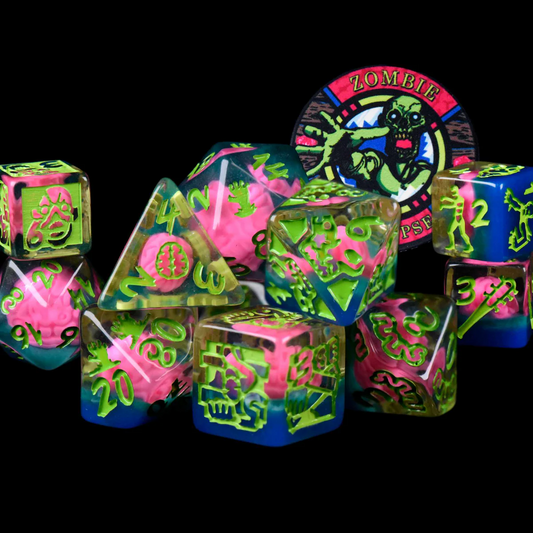 Zombie Apocalypse Dice Set (11 Dice + Poker Chip)