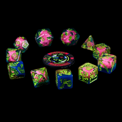 Zombie Apocalypse Dice Set (11 Dice + Poker Chip)