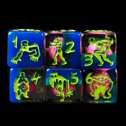 Zombie Apocalypse Dice Set (11 Dice + Poker Chip)